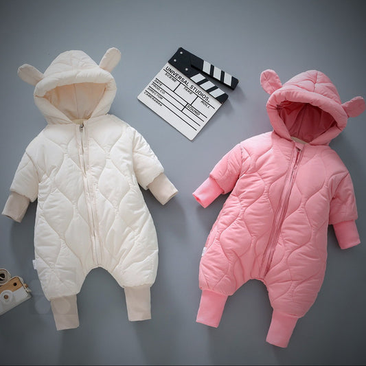 Warm Solid Color Baby Onesies - Autumn/Winter