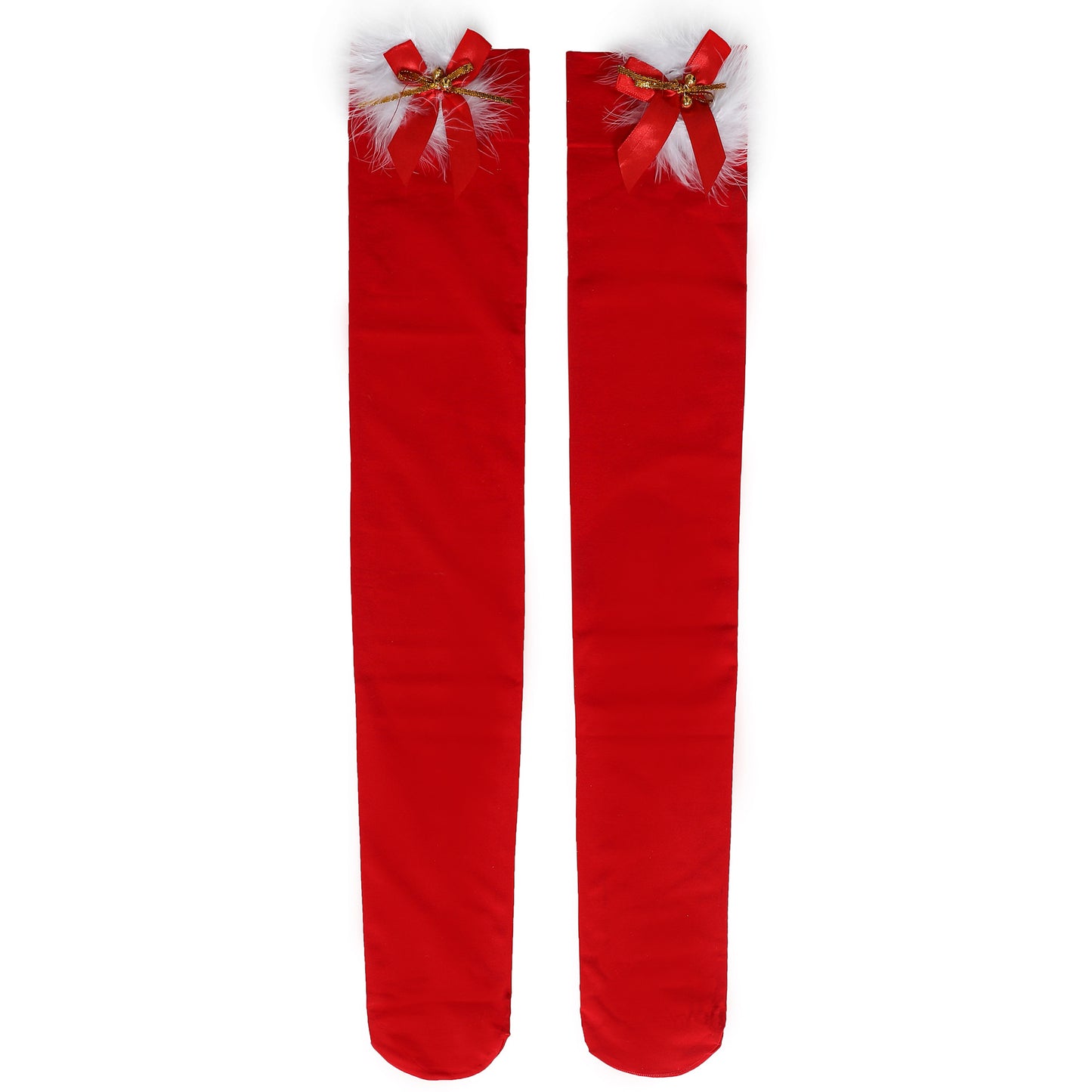 Red Long Bow Christmas Stockings