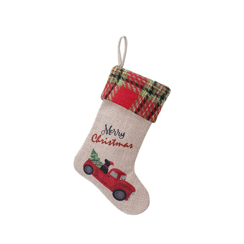 Christmas Linen Stockings Set