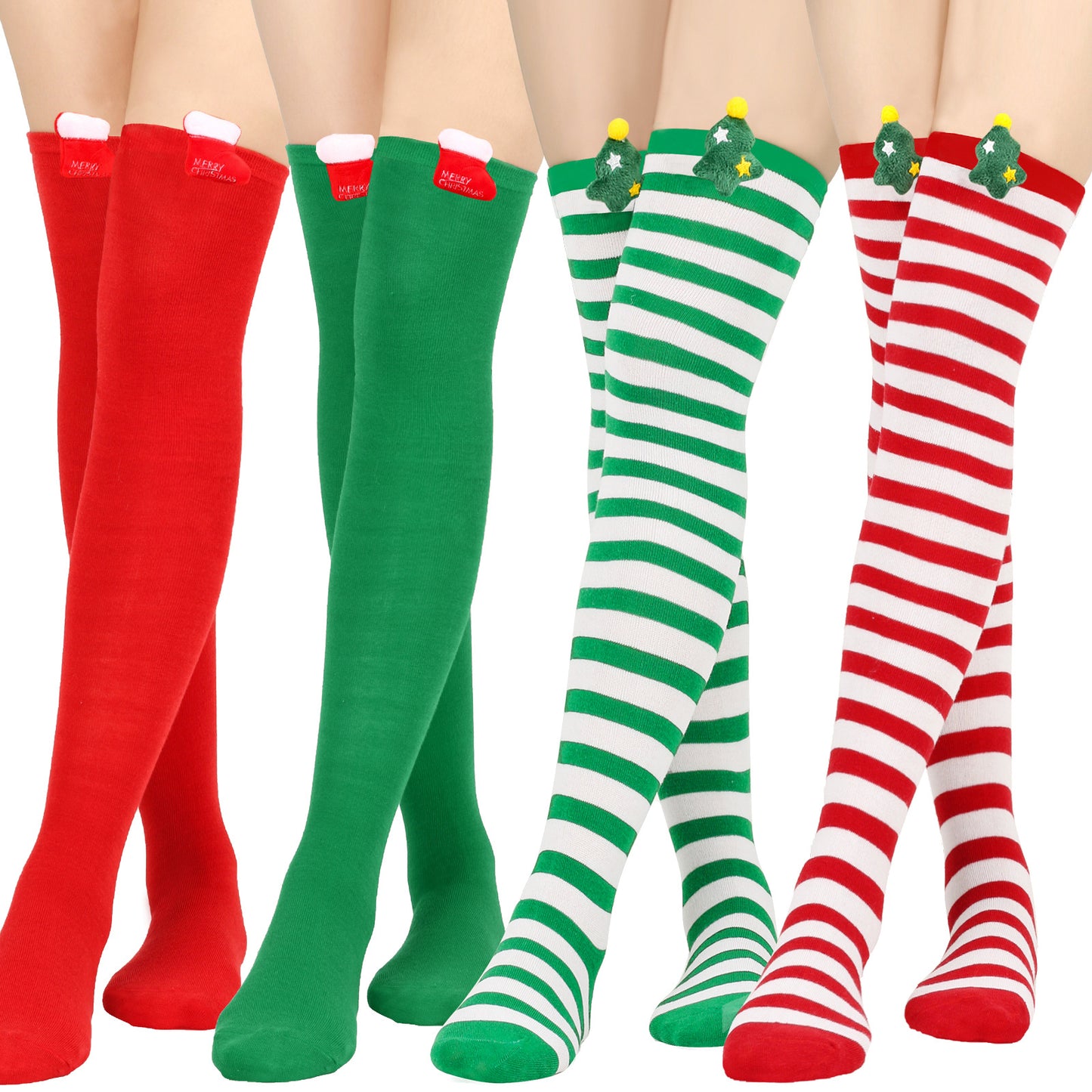 Christmas Doll Over-the-knee Stockings