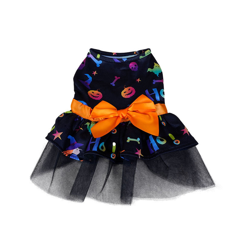 Halloween Dog Cape - Colorful Skull Design