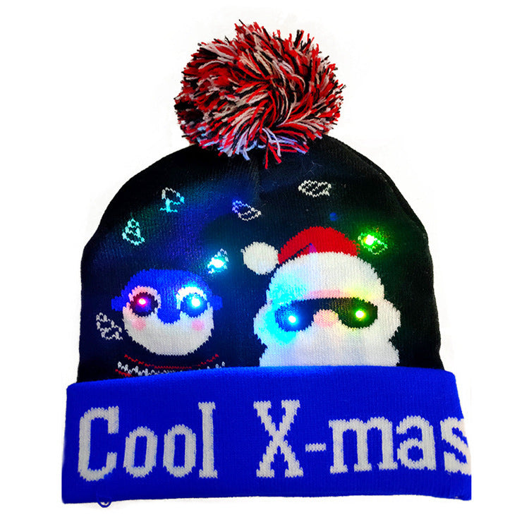 Christmas Knitted Hat with Fur Ball