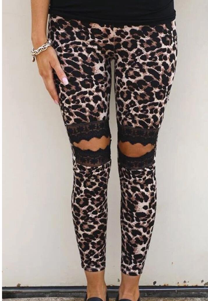 Leopard Print Lace Trousers