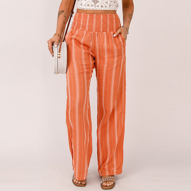 Summer Striped Women's Trousers