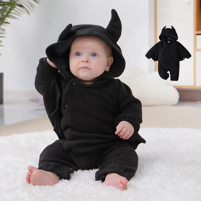 Baby Halloween Bat Hooded Onesie - Devil Shaped