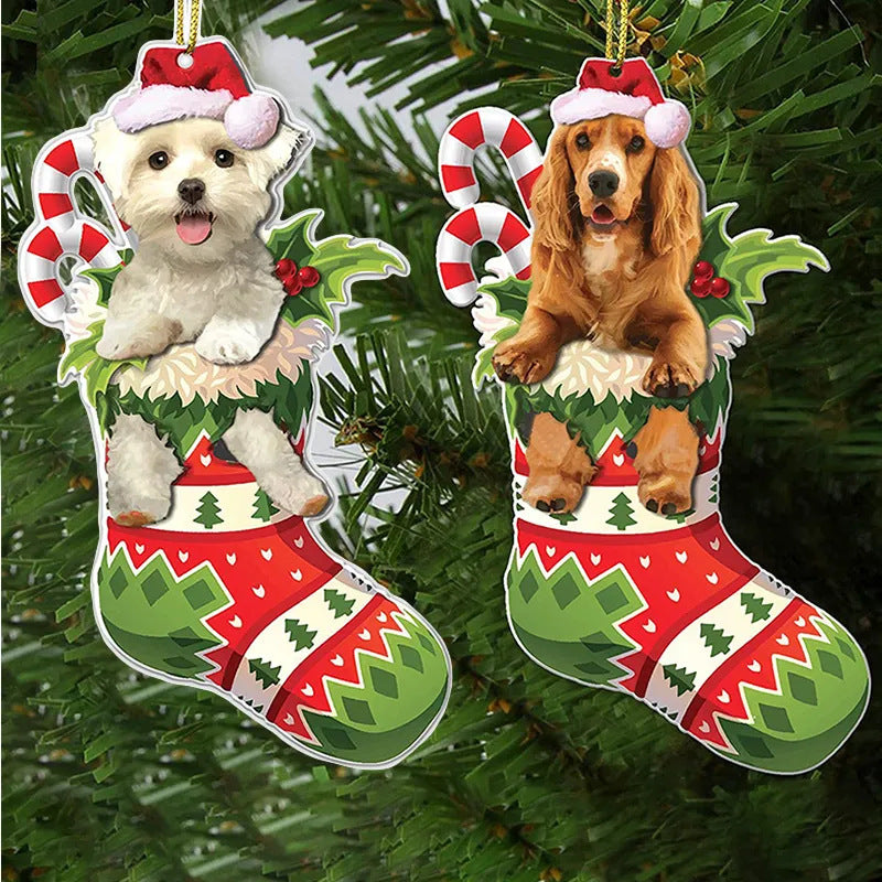 Dog Pendant Christmas Stockings