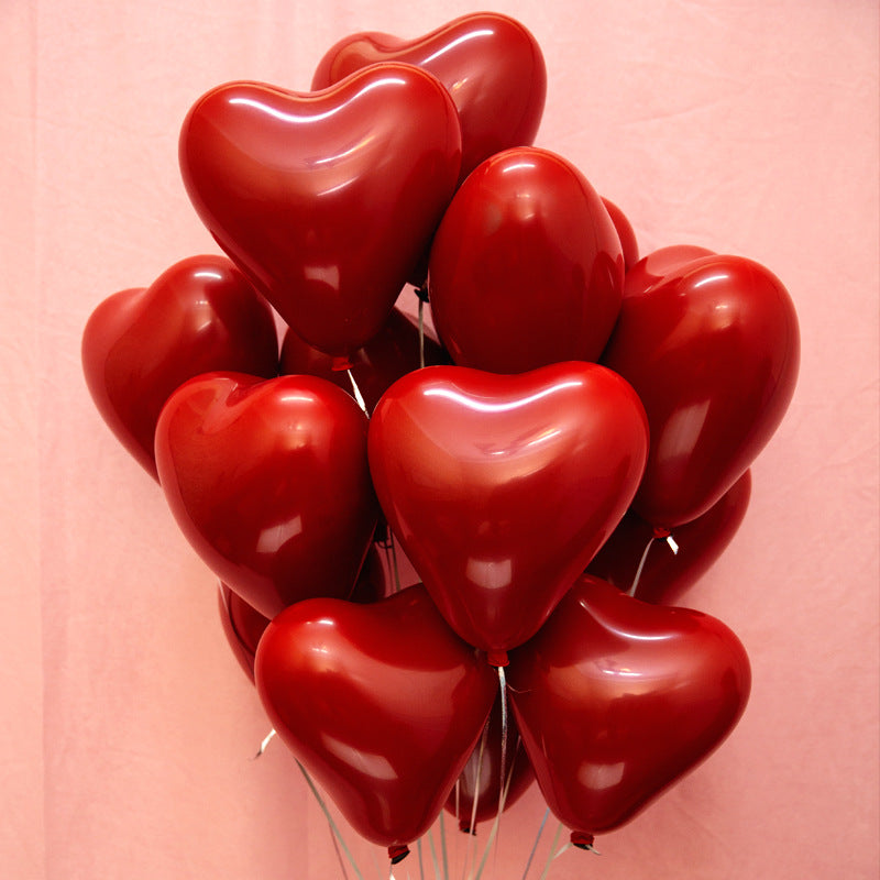 Heart-Shaped Pomegranate Red Balloons