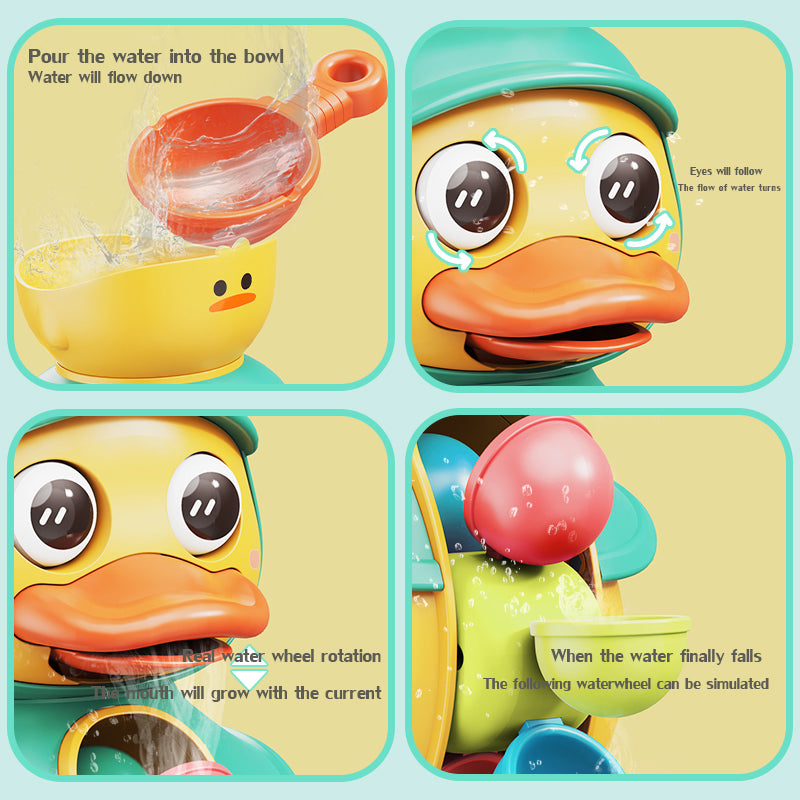 Cute Duck Water Wheel Bath Toy