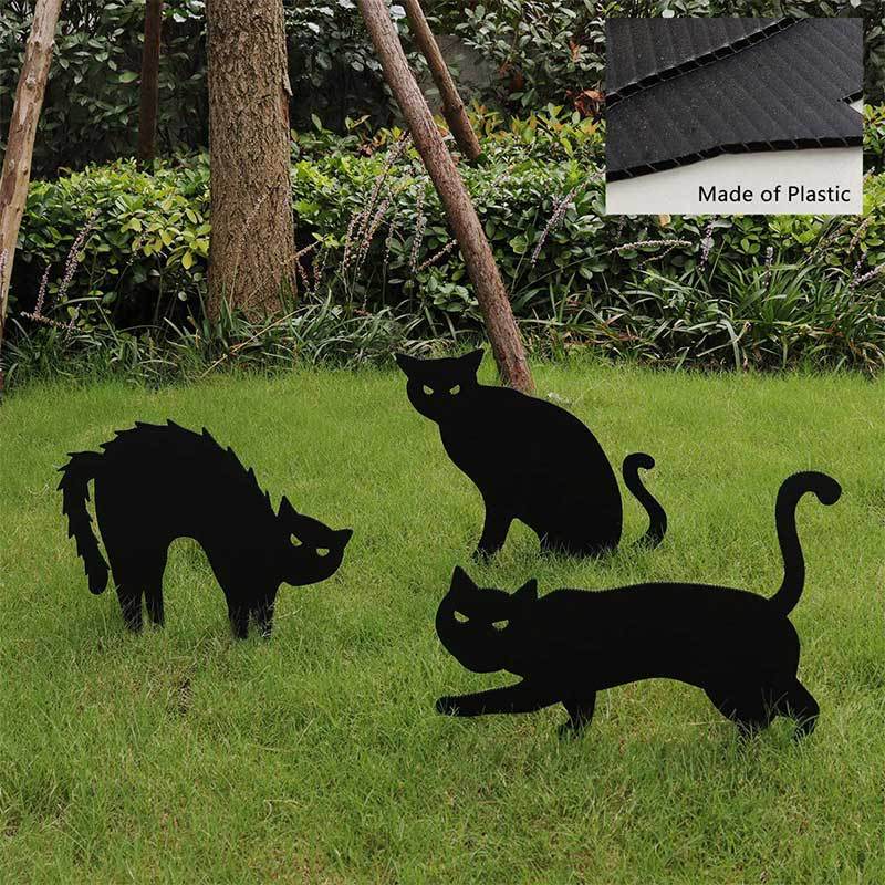 Halloween Black Cat Garden Ornaments