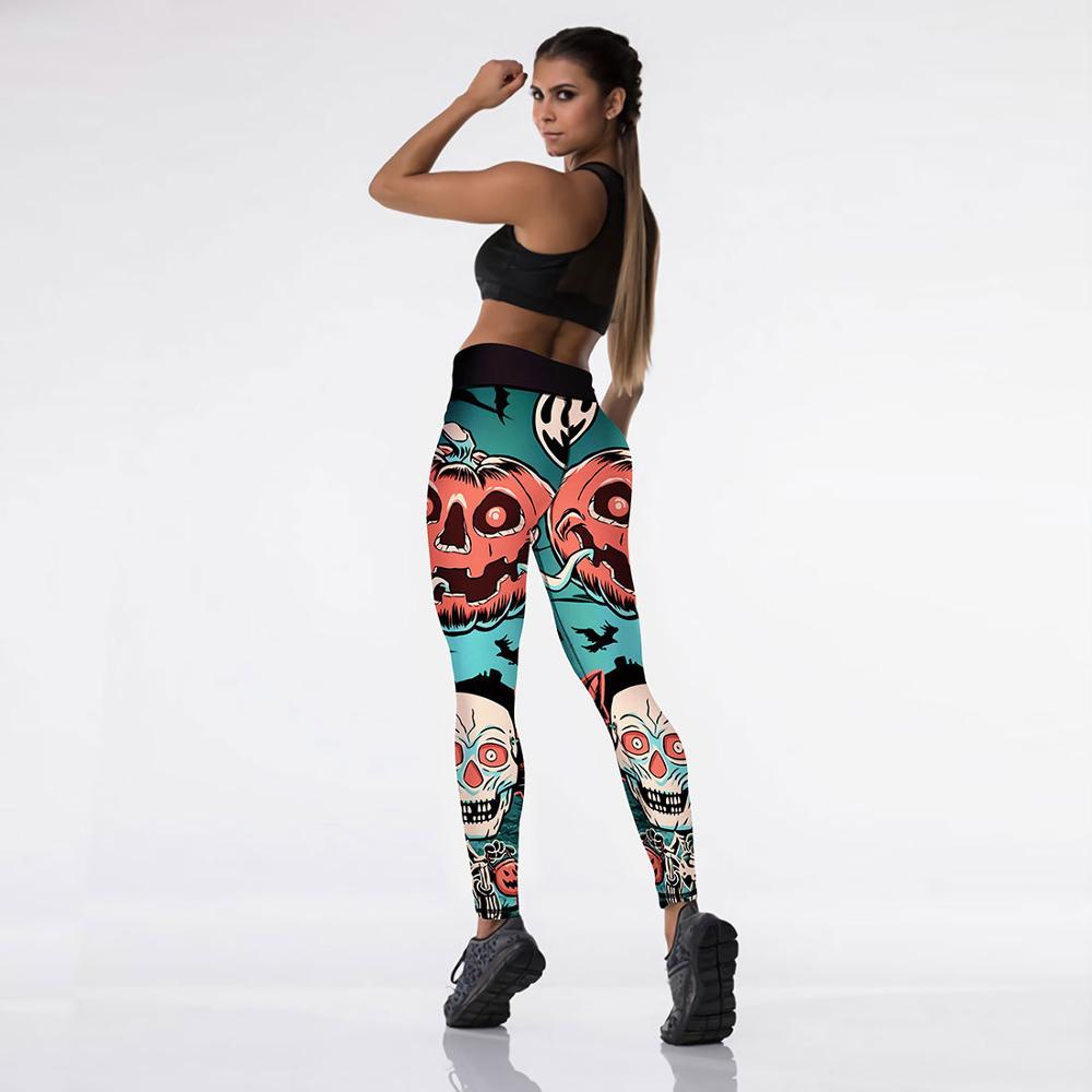 Halloween Pumpkin Digital Print Yoga Pants