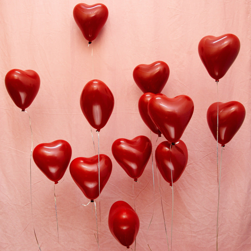 Heart-Shaped Pomegranate Red Balloons