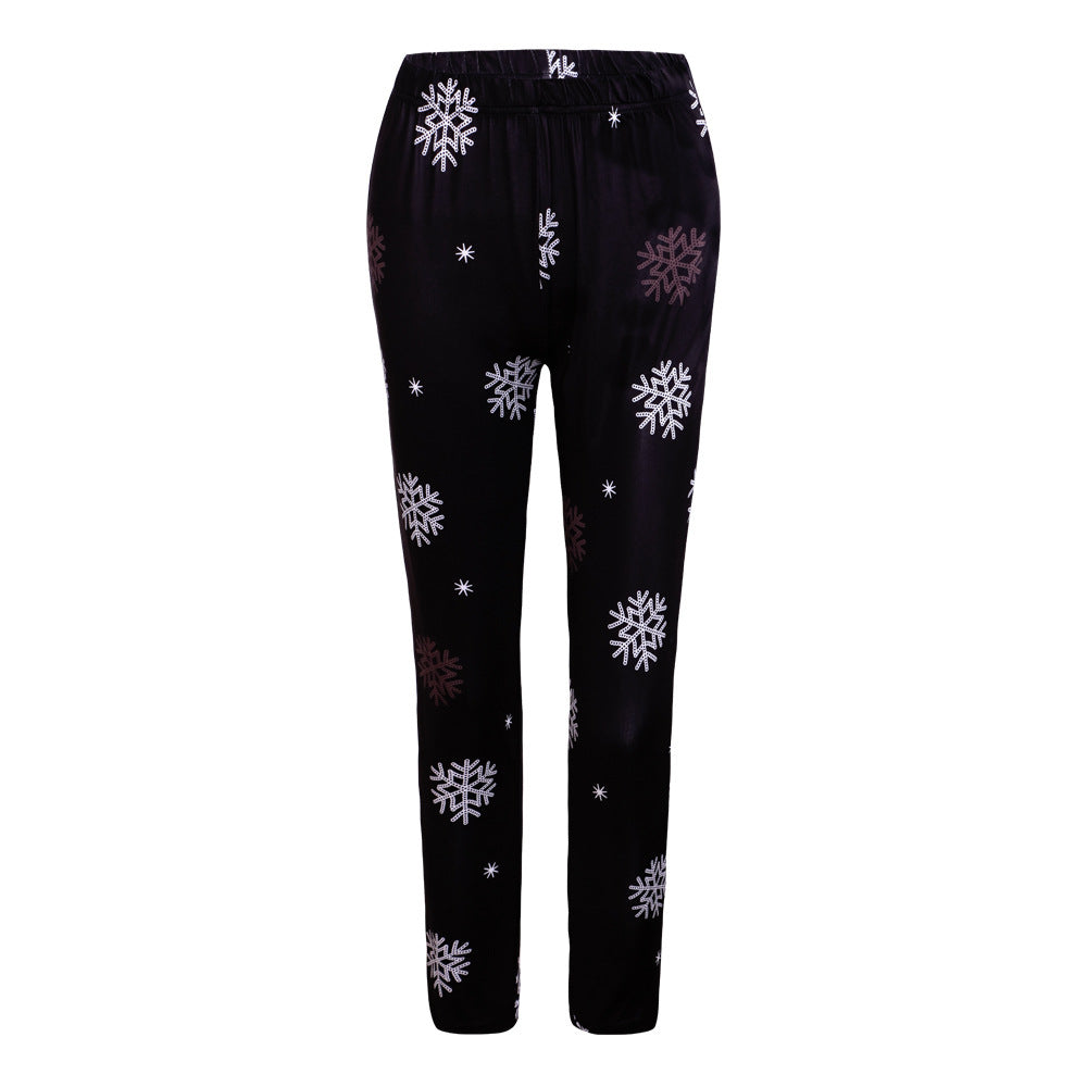 Christmas Costume Slim-fit Printed Trousers