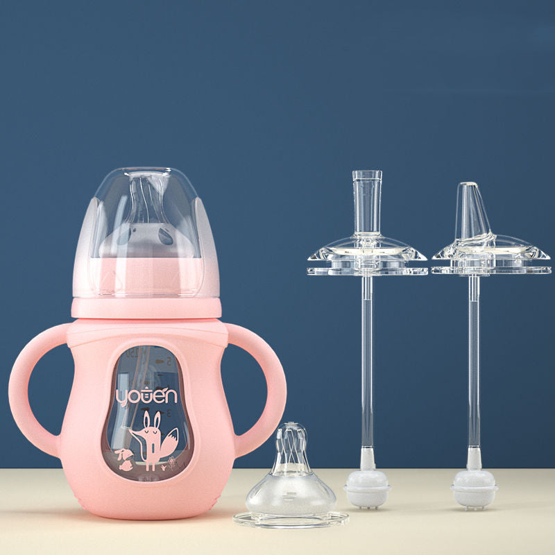 Silicone Straw Baby Bottle