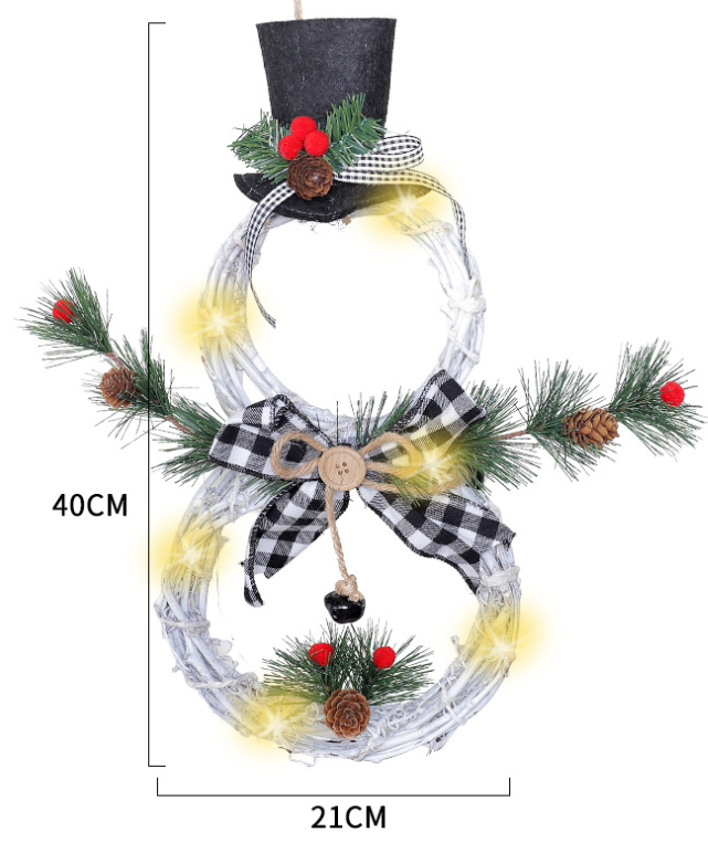 LED Christmas Wreath Garland