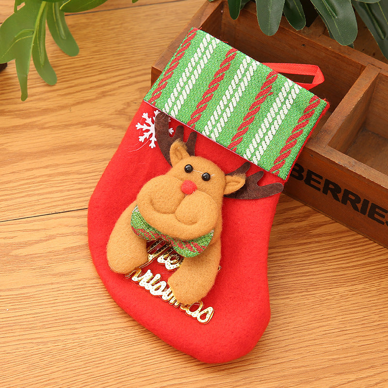 Santa Claus Gold Stockings Bag