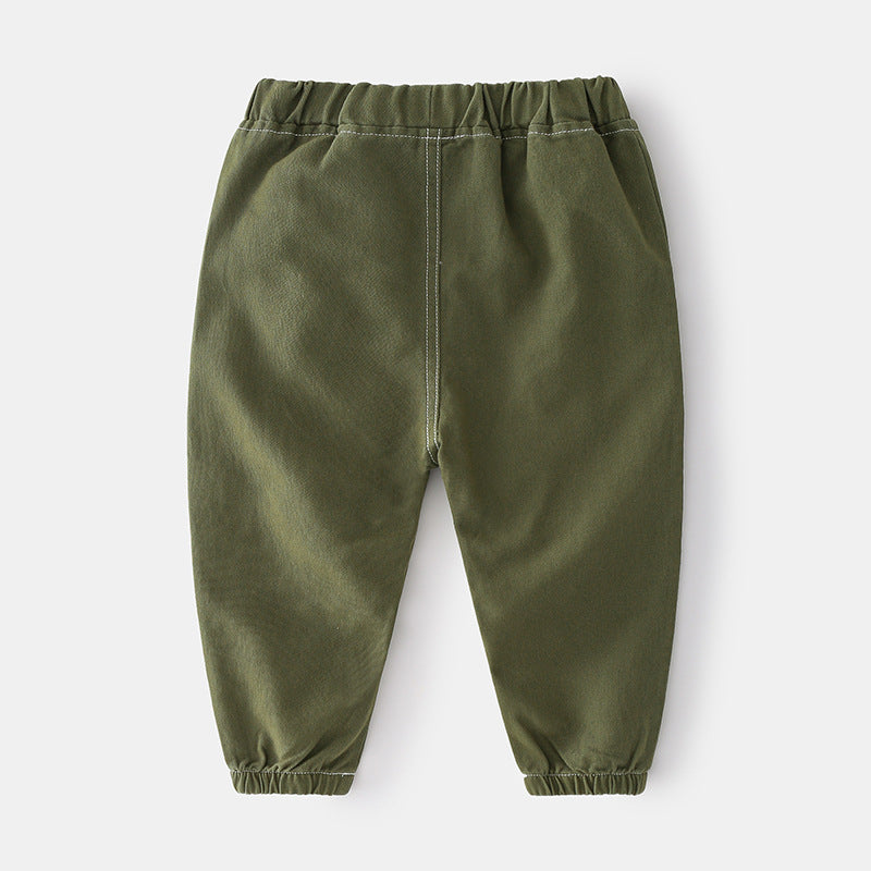 Boys' Stylish Mid-Waist Cotton Trousers