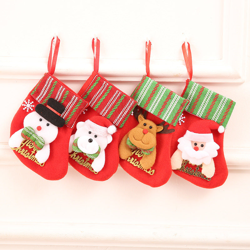 Santa Claus Gold Stockings Bag