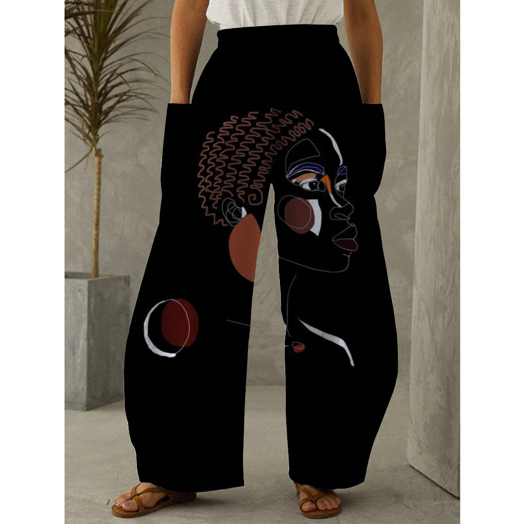 Fashion Graffiti Wide Leg Trousers