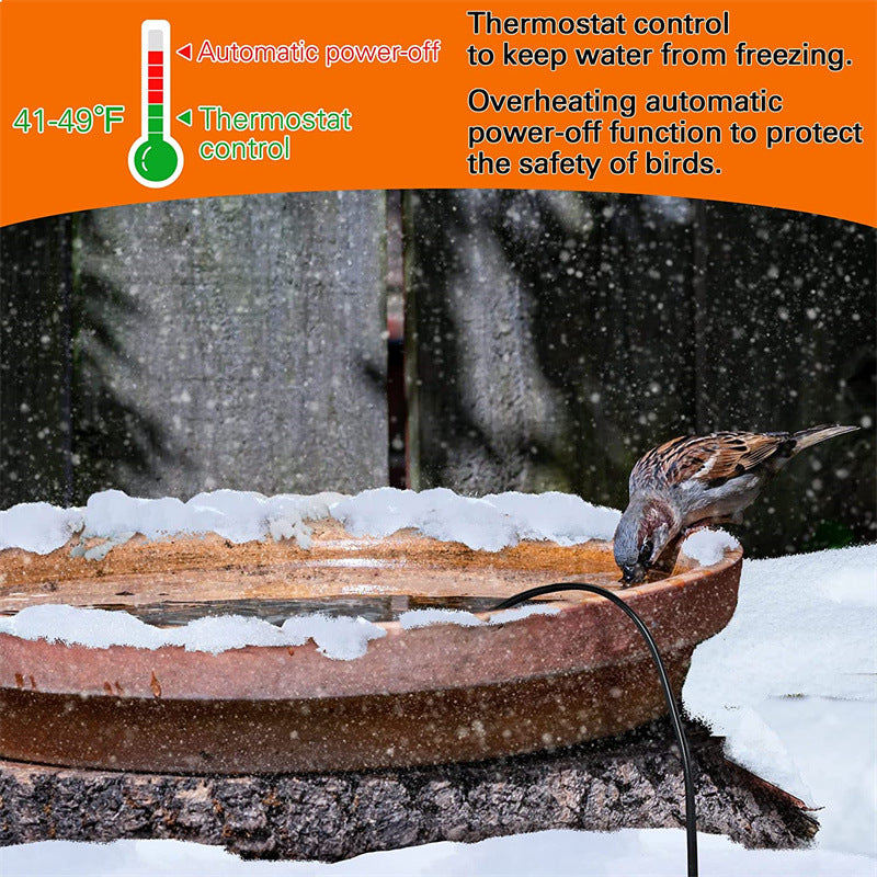 Winter Bird Bath Heater 70W - Waterproof & Thermostatically Controlled