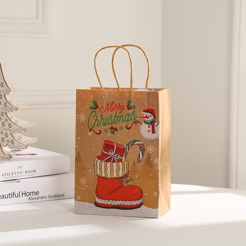 Christmas Gift Portable Kraft Paper Bag