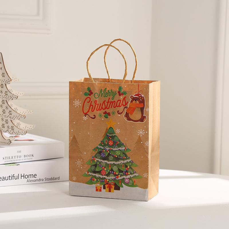 Christmas Gift Portable Kraft Paper Bag