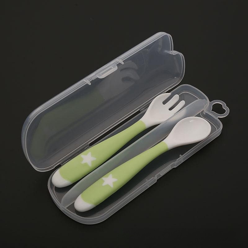 Baby Silicone Spoon Fork Storage Box