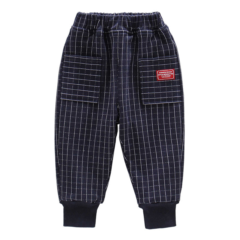 Girls Plaid Trendy Pants