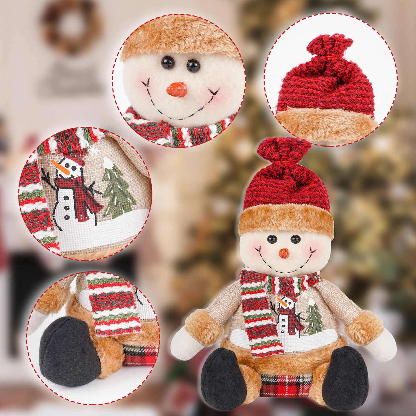 Christmas Snowman Doll Ornament