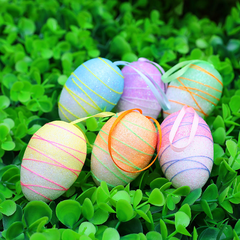 6PCS Easter Egg Hanging Ornaments