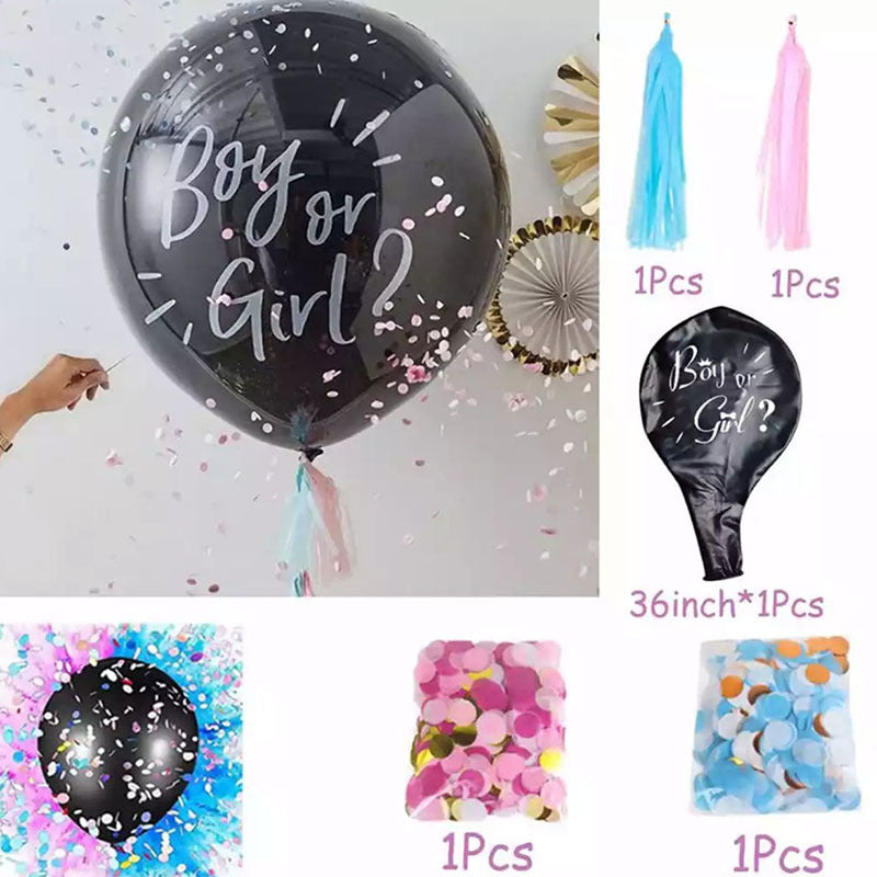 Gender Reveal Confetti Balloon Set