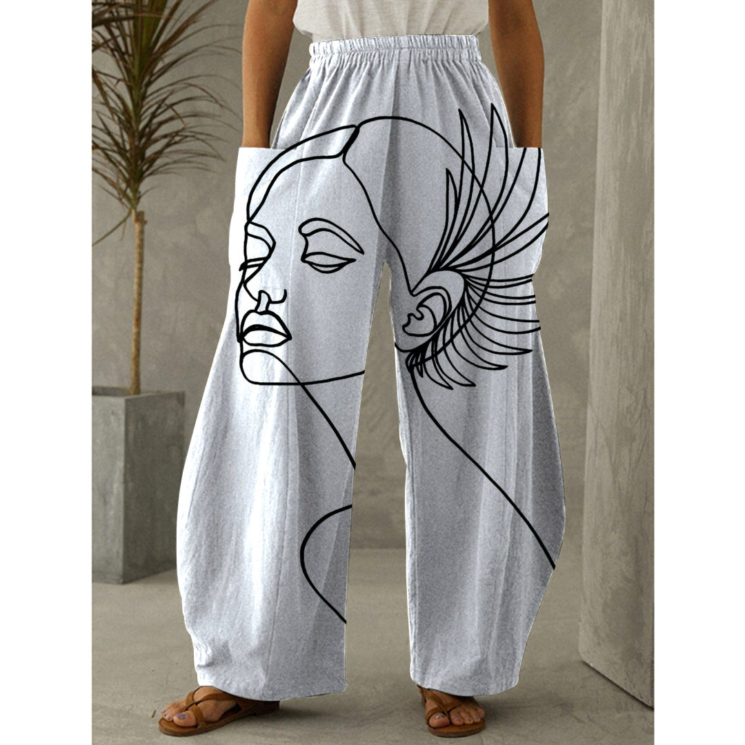 Fashion Graffiti Wide Leg Trousers