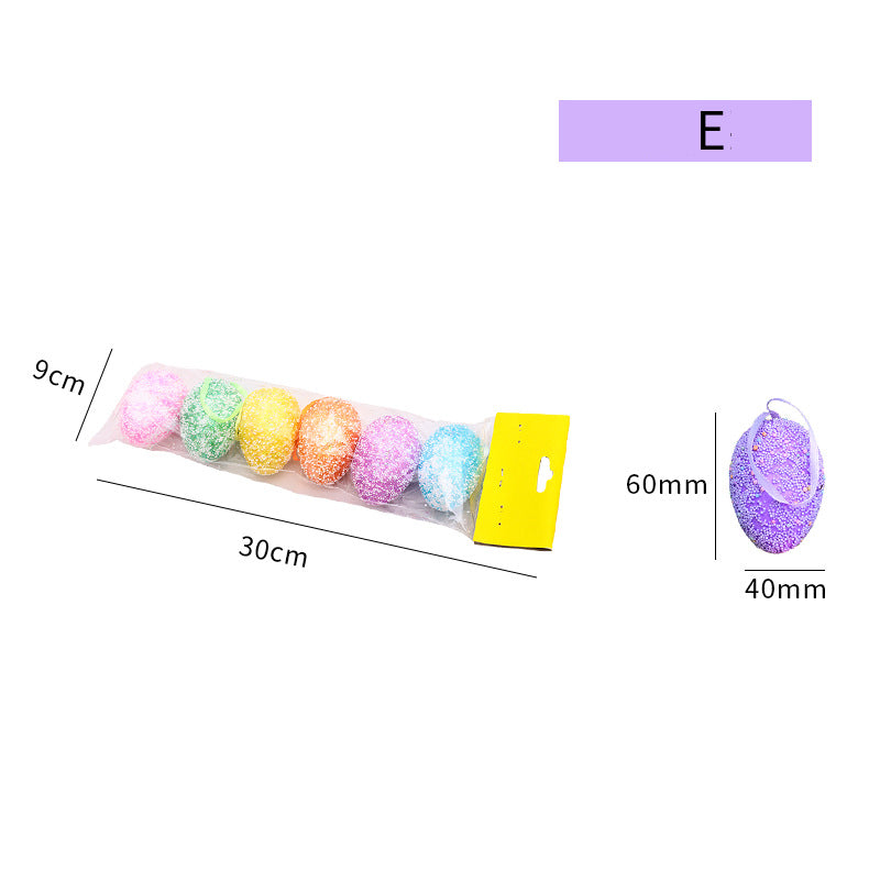 6PCS Easter Egg Hanging Ornaments