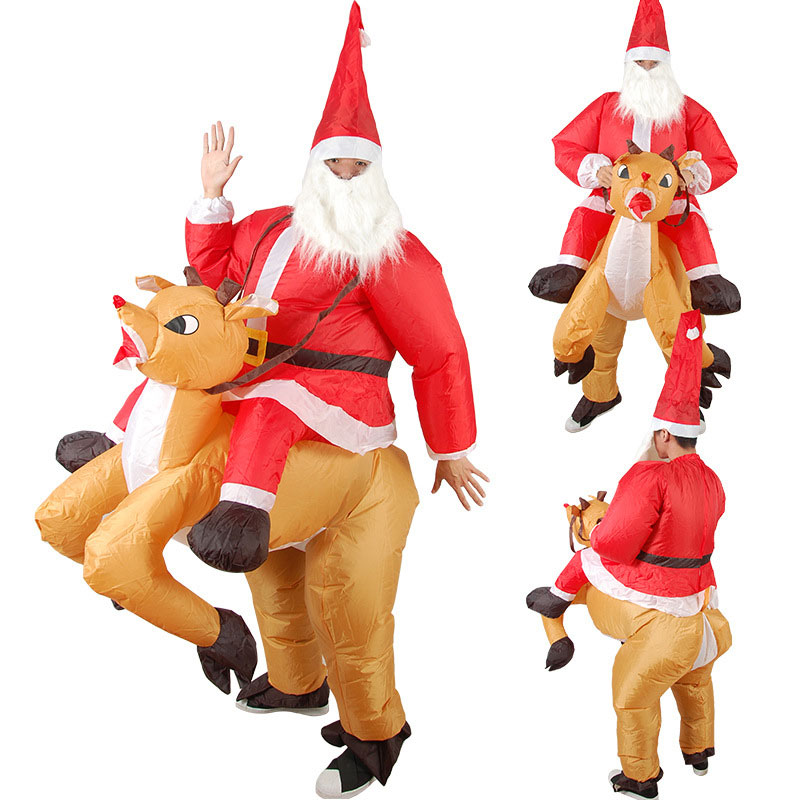 Inflatable Snowman Santa Costume