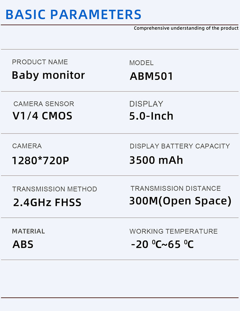 HD Wireless Baby Monitor with Crying Detection