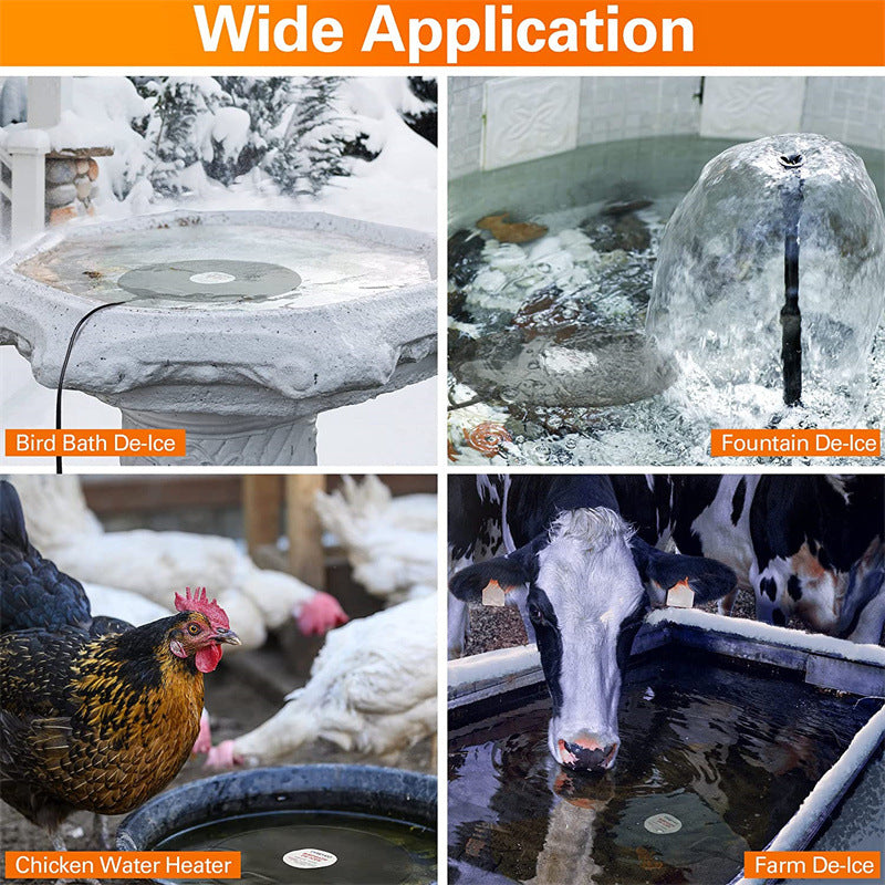 Winter Bird Bath Heater 70W - Waterproof & Thermostatically Controlled