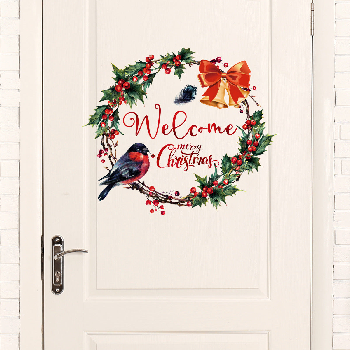 Christmas Wreath Wall Decoration Stickers