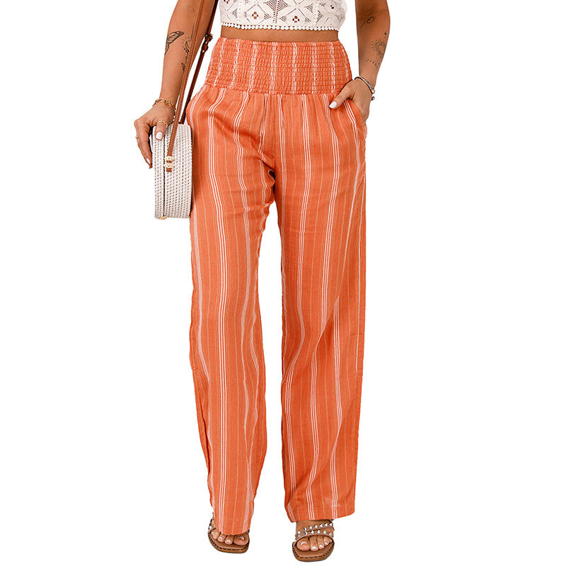 Summer Striped Women's Trousers