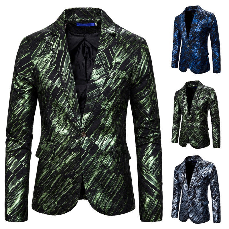 European Style Men's Suit - Fashion Print