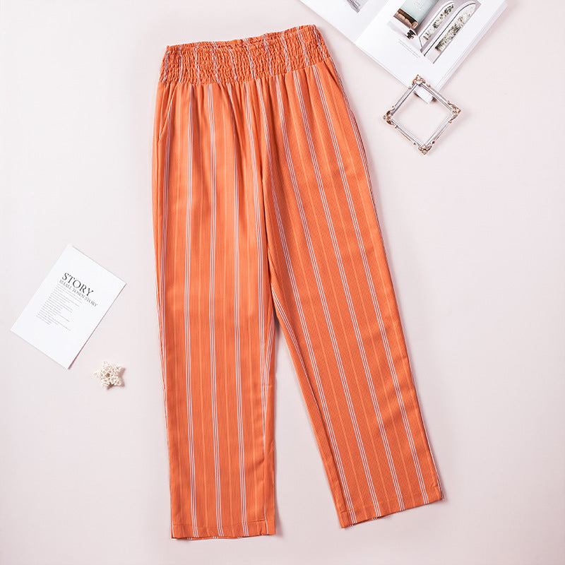 Summer Striped Women's Trousers