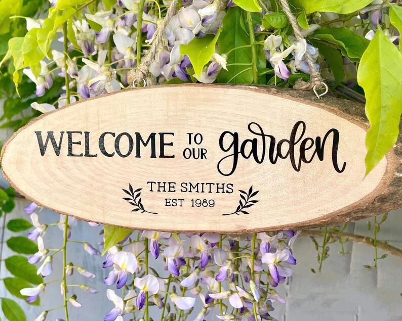 Personalized Wooden Garden Plaque