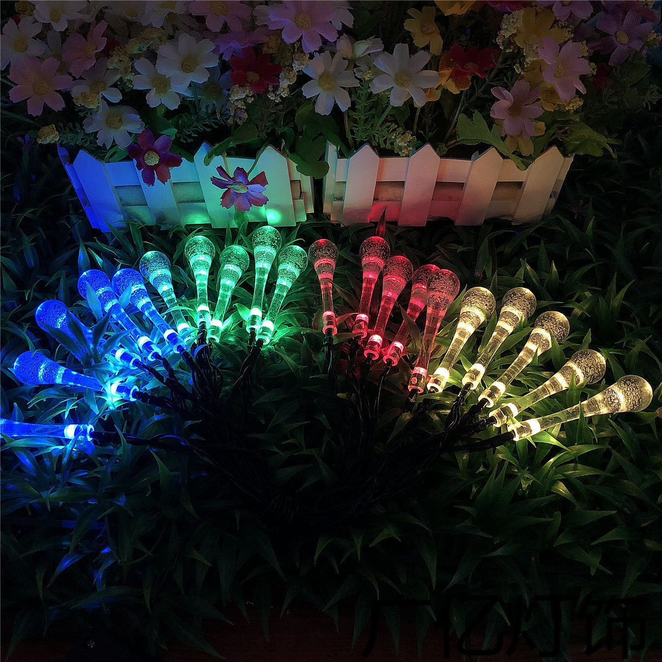 LED Solar Water Drop Holiday Lights