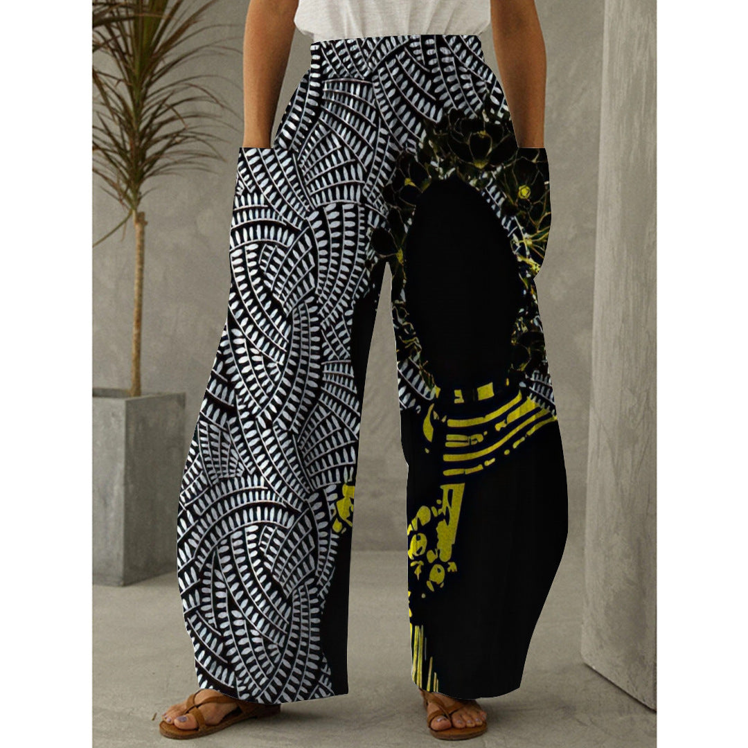 Fashion Graffiti Wide Leg Trousers