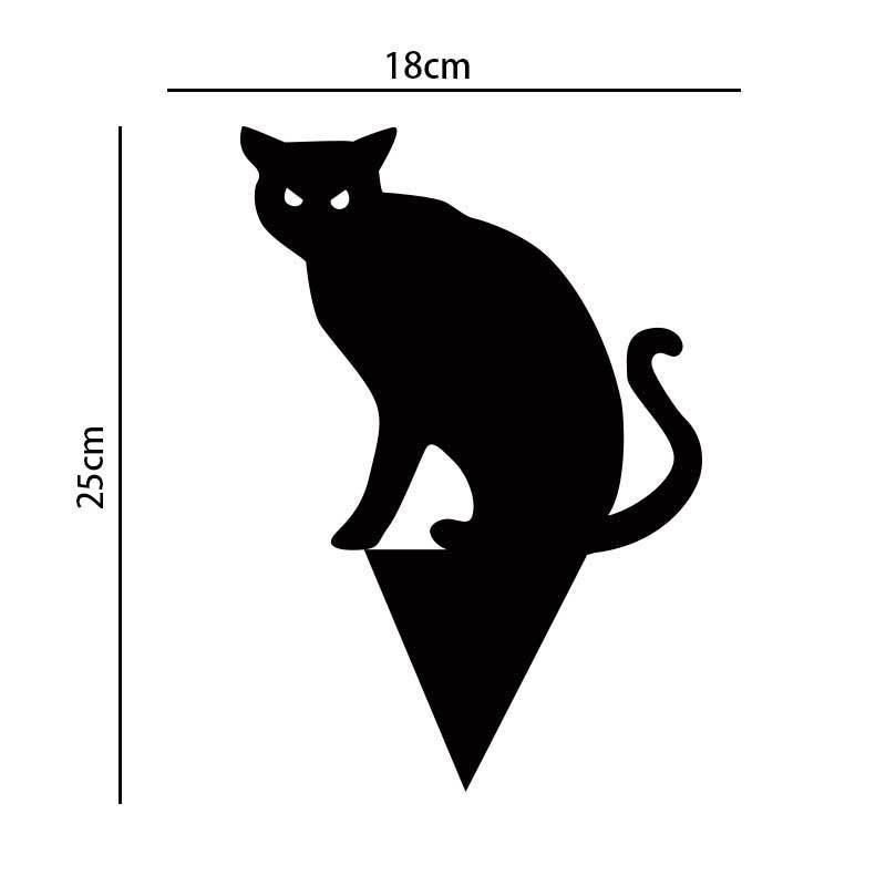 Black Cat Silhouette Halloween Decor