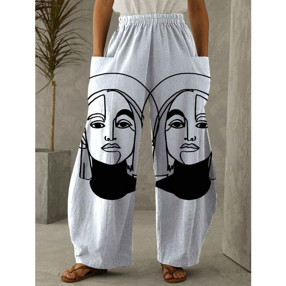 Fashion Graffiti Wide Leg Trousers