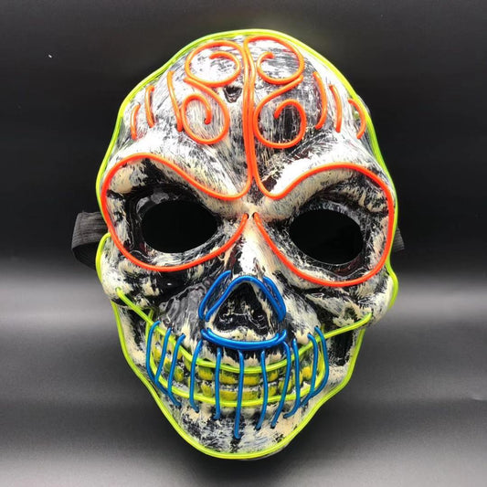 LED Glowing Halloween Skull Mask