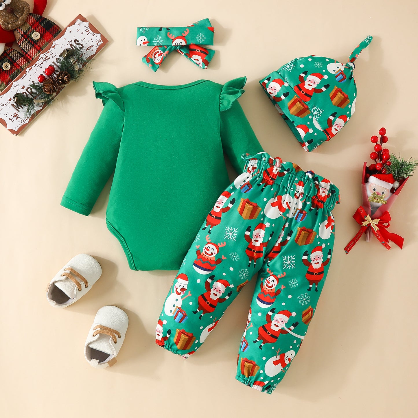 Bowknot Christmas Baby Gift Set