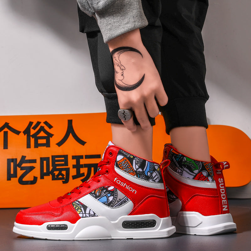 Trendy Graffiti High-top Sport Shoes