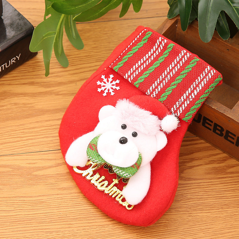 Santa Claus Gold Stockings Bag