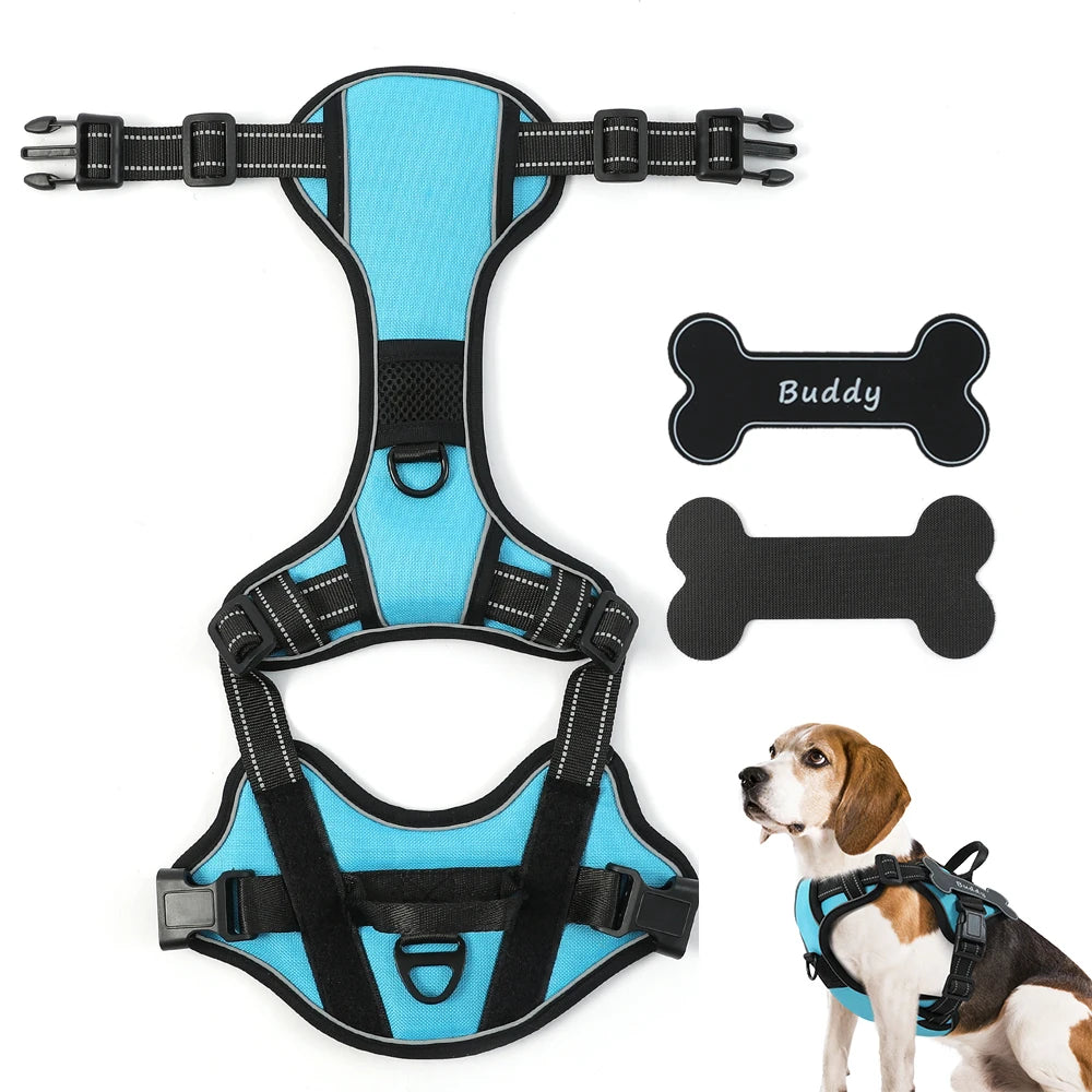 Custom Patch Dog Harness - NO PULL Vest