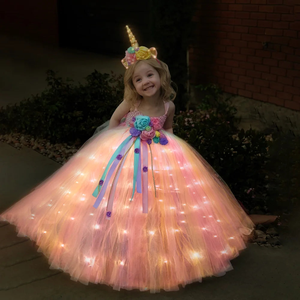 Light Up Unicorn Princess Dress